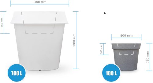 Floral Mood Simple  - Virágtartó edény 100 literes