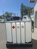 1000 literes IBC tartály fém csap, MECLUBE 12V 45 l/p GÁZOLAJ kimérő szett, mechanikus mérőóra, 6 m nyomótömlő, automata pisztoly, ADR tanúsítvány