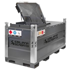   EMILCUBE 2000 lit.acél go tartály ADR minősítéssel,12V-24V, 35-70 l/p.szivattyú, 8m tömlő, K24, aut.pisztoly,10 µ szűrő