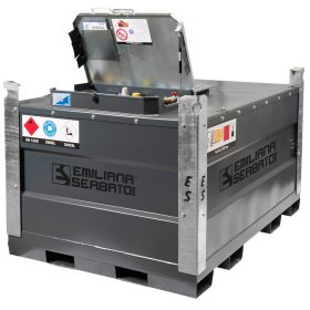   EMILCUBE 3000 lit.acél go tartály ADR minősítéssel,12V-24V, 35-70 l/p.szivattyú, 8m tömlő, K24, aut.pisztoly,10 µ szűrő