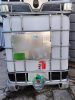 HASZNÁLT RECO UN 1000 literes, ADR-ES műanyag IBC tartály fix műanyag csappal, DN150-es fedéllel. ADR kb. fél évesek.