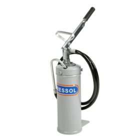   Olajtöltő készülék-hordozható, 8-l-tartály-kézi működtetés. Olajok SAE 40-ig.