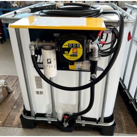   600 literes IBC fémcsap ADR MECLUBE gázolaj kimérő szett 12V 45 l/p szivattyú, mech. mérőóra, 6m tömlő, aut. pisztoly