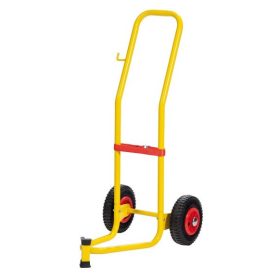   2 kerekes szállítókocsi 16-30 kg-os hordóhoz. Kerékátmérő: 220 mm. Felfújható gumival.