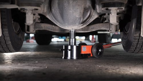 YAK 215/N 2 teleszlópos levegő hidraulikus pneumatikus emelő berendezés, 40/20 to, extra alacsony kivitel, 150 mm