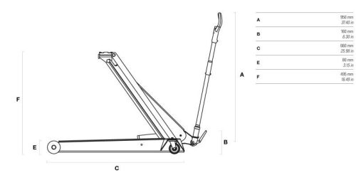 YAK 20 Levegő hidraulikus extra alacsony krokodil emelőberendezés